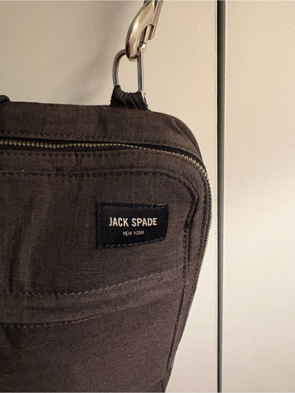Jack Spade Oxford Slim Shoulder Bag - Gray